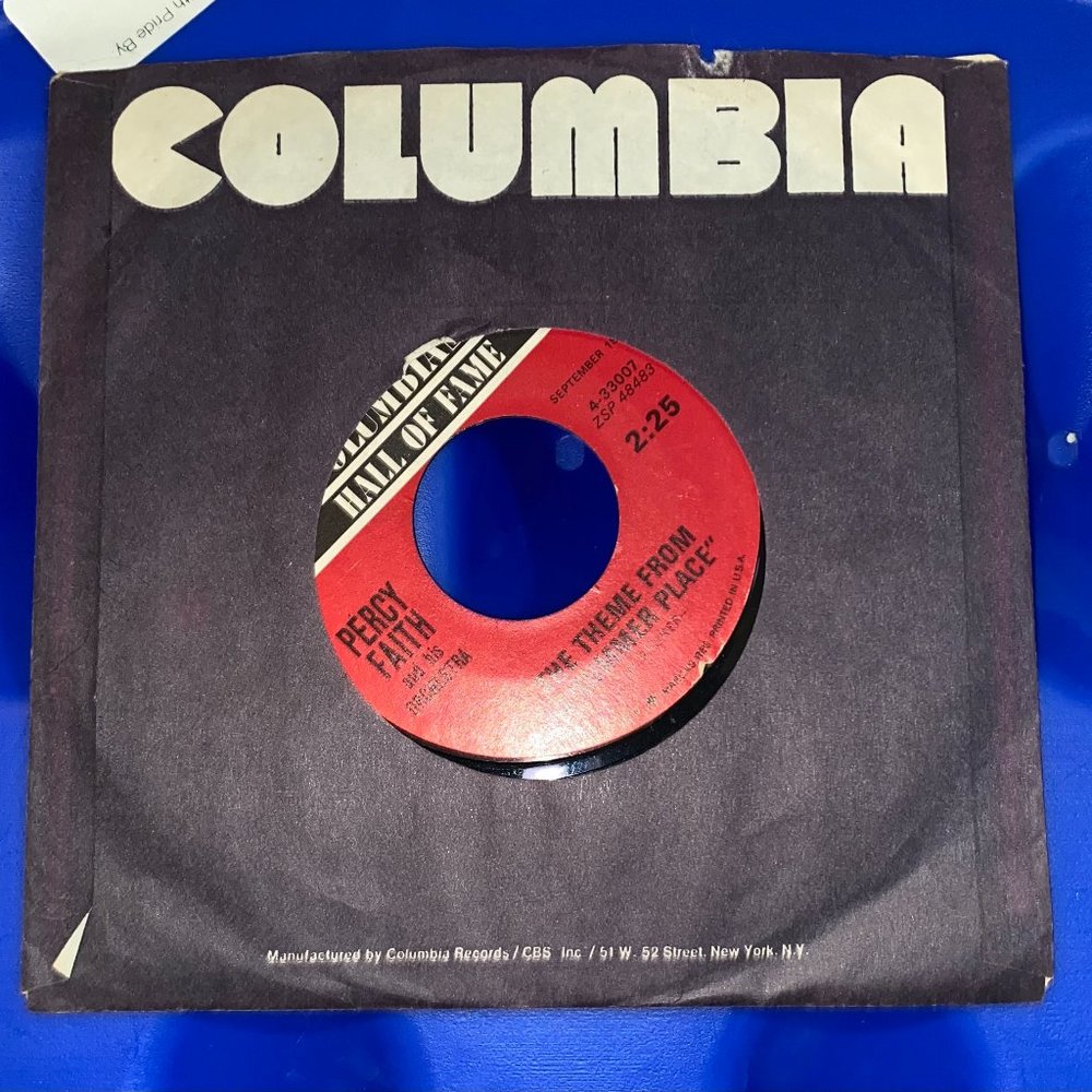 💜 Percy Faith Theme from A Summer Place 45 Vinyl